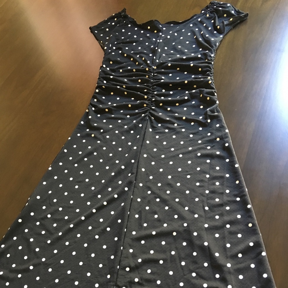 Black and white polka dots dress
